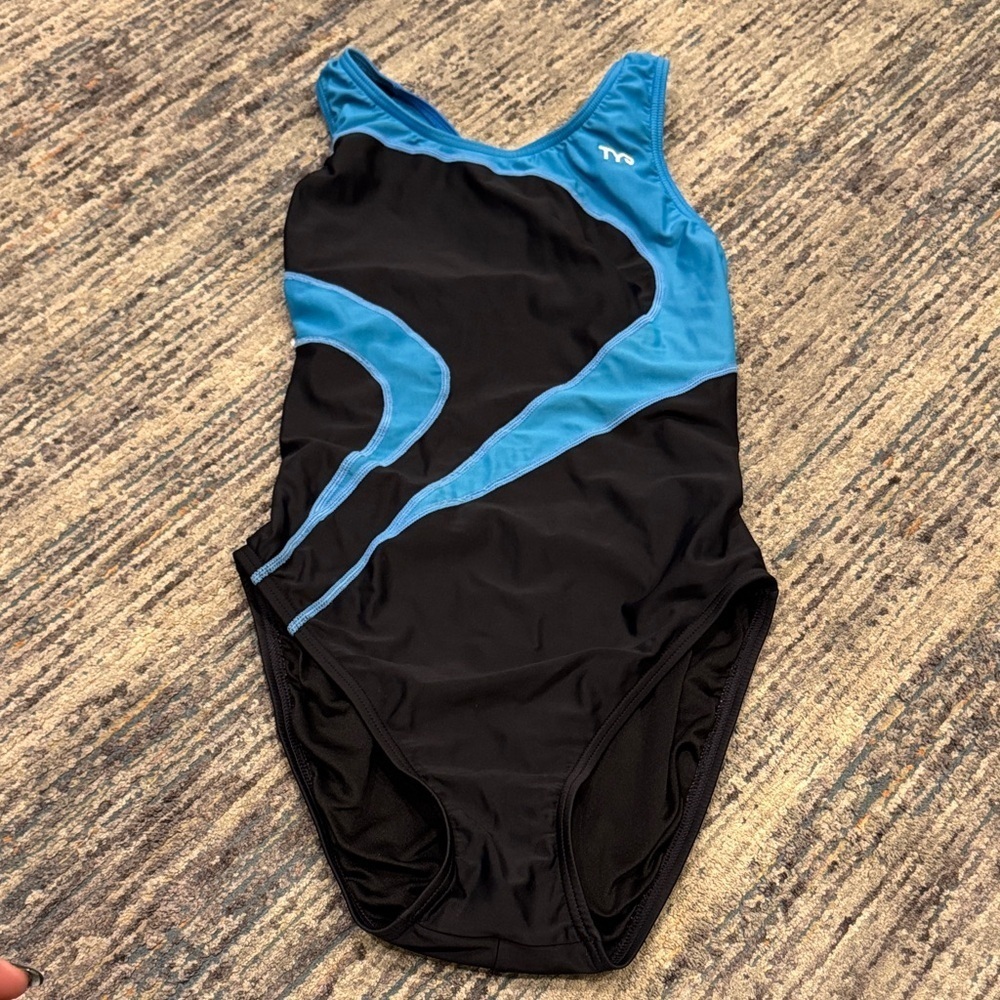 TYR Women's One Piece Swimsuit in Black and Blue